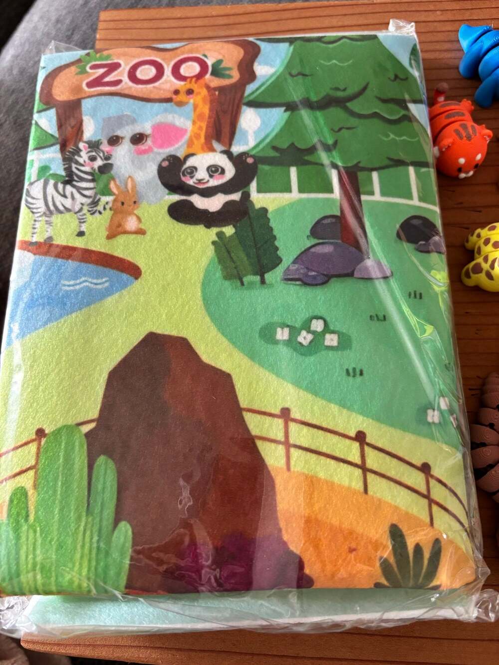 25 Pc 3D Printed Articulated Animal Fidget Toys Zoo Play Mat Set NIB